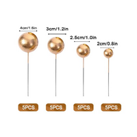 Metallic Gold Ball Topper 20Pcs