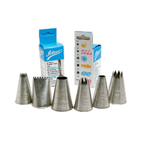 Ateco 6 Pieces Cake Decorating Piping Tips Set-Buttercream Cupcake Nozzle