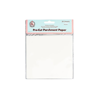 6 Inch - Square - Pre-Cut Parchment Paper - 25 Sheets