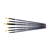 Premium Paint Brush Set 001 6 Taklon Brushes