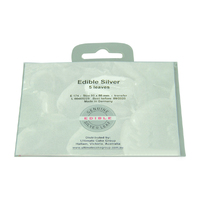 Premium Edible Silver Leaf - Transfer - 5Pcs - Made In Germany