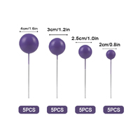 Purple Ball Topper 20Pcs