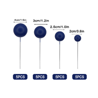 Royal Blue Matte Ball Toppers 20pcs