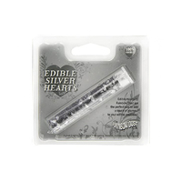 Silver Hearts - Edible Cake Sparkles - Cake Decorations