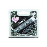 Dark Silver Stars - Edible Cake Sparkles - Cake Decorations