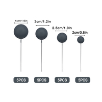 Slate Grey Matte Ball Toppers 20pcs