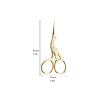 Craft Crane Shaped Gold Scissors