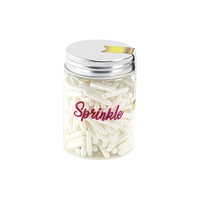 Pearl White Rods Sprinkle - 500g