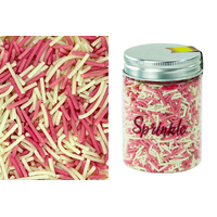 Pink & White Jimmies Sprinkles - 100g