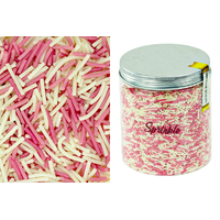 Pink & White Jimmies Sprinkles - 500g