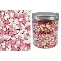 Pink White Hearts Sprinkle - 500g