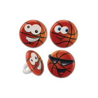 Basket Ball Assorted Cupcake Rings - 8 Pieces