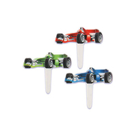 Racing Cars - Cupcake Picks - 12 Pieces