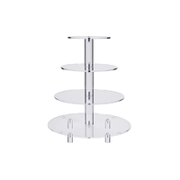 4 Tier Round 4mm Thick Cake Stand - Acrylic Cupcake