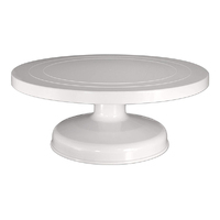 Fat Daddios White Standard Cake Display Turntable - Revolving Cake Stand