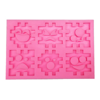 Cartoon Smiley Bricks Silicone Mould