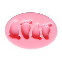 Feet Silicone Mould - Sugarcraft Pink Silicone Mould