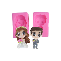 Bride And Groom Silicone Mould - Animated