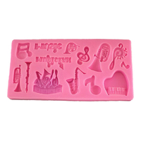 Music Symbol -Sugarcraft Pink Silicone Mould