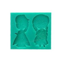 Frozen Character - Elsa & Anna Silicone Mould - 8 X 4 cm