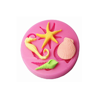 Sea Life & Sea Shell -Sugarcraft Pink Silicone Mould