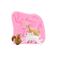 Woodland Animals Silicone Mould - 3 Animals Mold