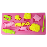 Fishing -Sugarcraft Pink Silicone Mould