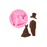 Bride Groom Dress Set - Pink Silicone Mould