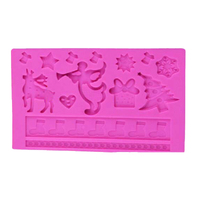 Christmas Themes Impression Mat Silicone Mould 