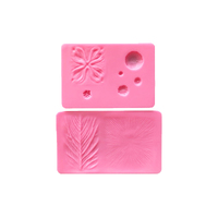 Flower Impression Set - Silicone Mould - 2Pieces - Fondant / Gumpaste Tools