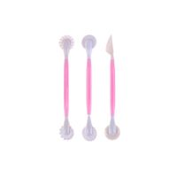 Fondant - Gum Paste Tool Set - 3 Piece Modelling Tools-Pink