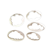 Fluffy Clouds Plastic Cutters Set - 5 Pieces - Cake Decorating Tools