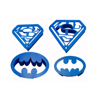 Batman Superman 4 Piece Cutter