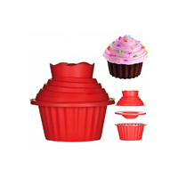 New Silicone Giant Cupcake Pan -- Muffin Mould Big Top Bake Cake Tin