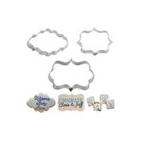 Plaque Cutter Set - Cookie Cutters Set - Fondant / Gumpaste - 3Pce