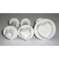 Heart Shape Plunger Cutter Set Of 3