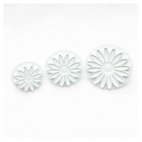 Small Sunflower, Gerbera and Daisy Veined Plunger Cutters - 22mm, 31mm, 37mm