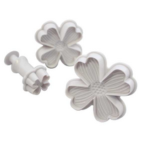 Dogwood Veined  Plunger Cutters Set Of 3