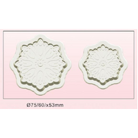 Round Lace Design 2Piece Plunger Cutter Set - Fondant Gumpaste Tools