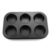 Non Stick 6 Hole Cupcake Pan - Muffin Pan