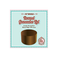 10 Inch Single Round Ganache Lid - Sharp Edge