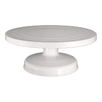 White Standard Cake Display Turntable - Revolving Cake Stand - Quality Plastic 