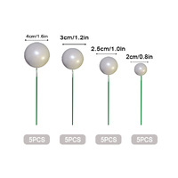 White Pearl Ball Topper 20pcs