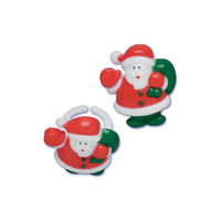 Santa Claus With Gift Bag Cupcake Rings - 8 Pieces