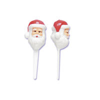 3D Santa Head Cupcake Pick - 6 Pieces